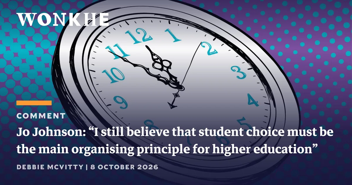 johnson defends student choice amid higher education reforms